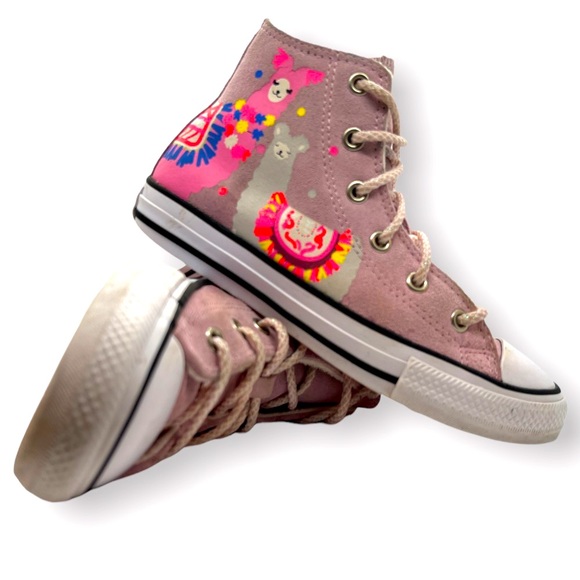 Converse | Shoes | Girls Converse Suede Lama Themed Hi Top Chuck Taylors |  Poshmark